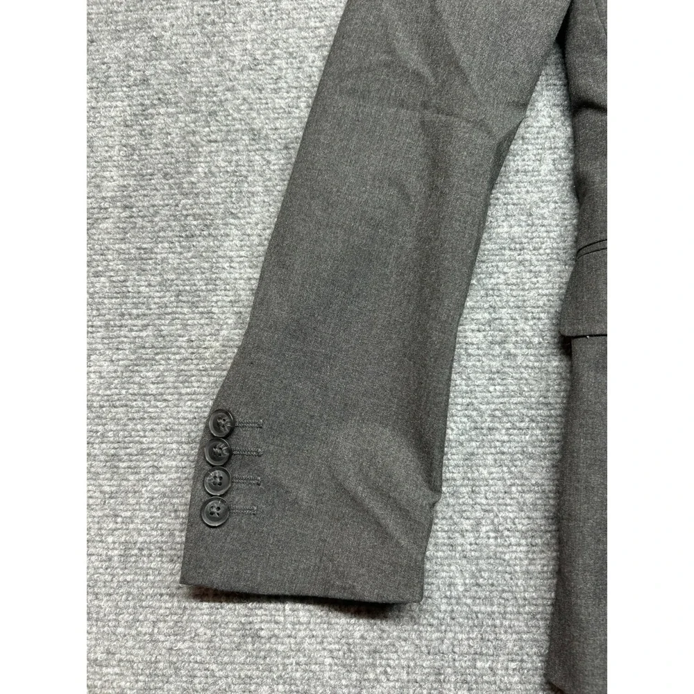 J Ferrar Blazer Jacket Mens 34 Short Charcoal Gray Stretch Slim Fit Solid New